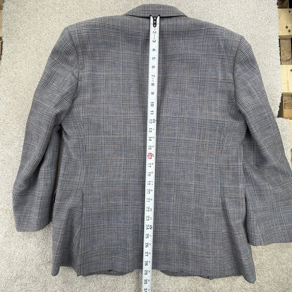 Brooks Brothers 1818 Madison Fit‎ Blazer Jacket Silk/Wool Houndstooth Size 42s